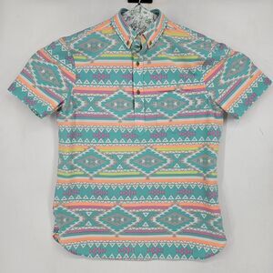 Chubbies Nutter Shirt Mens Medium Performance‎ Polo Colorful Aztec Weekend